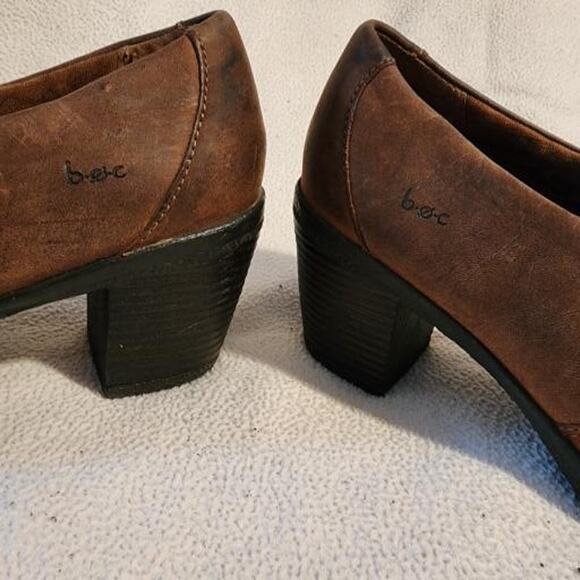 BOC Born Concept Carla brown distressed leather bootie heel sz 9 - Picture 6 of 12